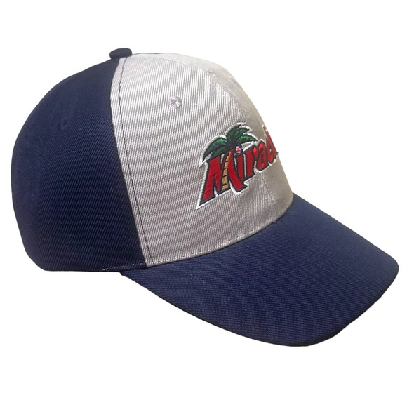 2016 FSL All Star Game Baseball Cap Fort Myers Miracle Fitted Hat Navy Blue Gray - Picture 2 of 7